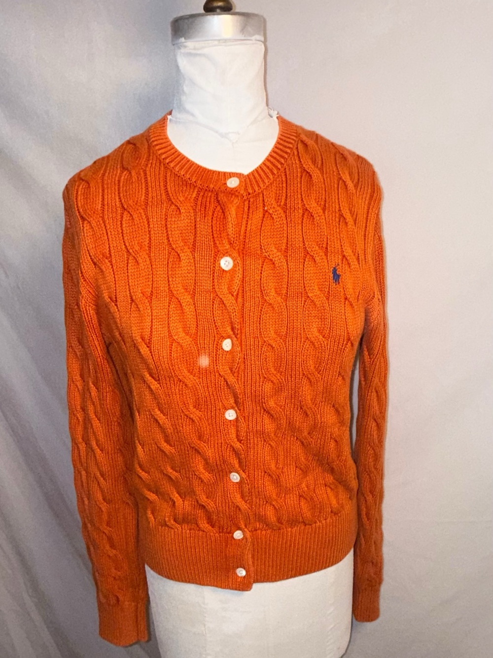 Polo by Ralph Lauren Cable-Knit Cotton Crewneck Cardigan – NWOT